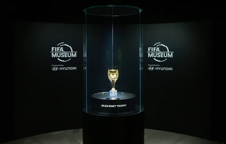 Exhibition of the Jules Rimet Cup at the FIFA Museum