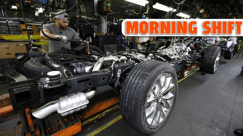 The all-new 2018 Ford Expedition SUV goes through the assembly line at the Ford Kentucky Truck Plant October 27, 2017 in Louisville, Kentucky.