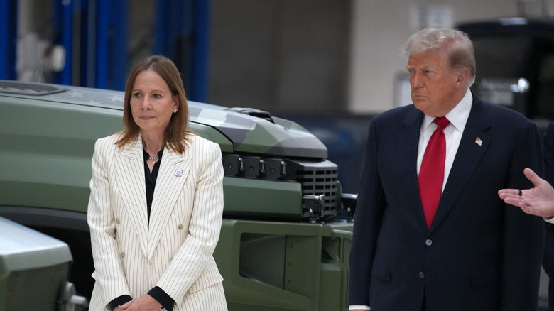 Donald Trump and Mary Barra