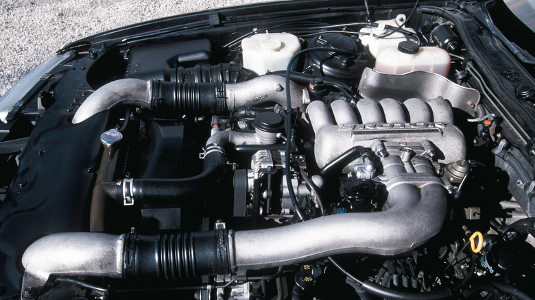 Production image of a Mazda 20B-REW three-rotor.