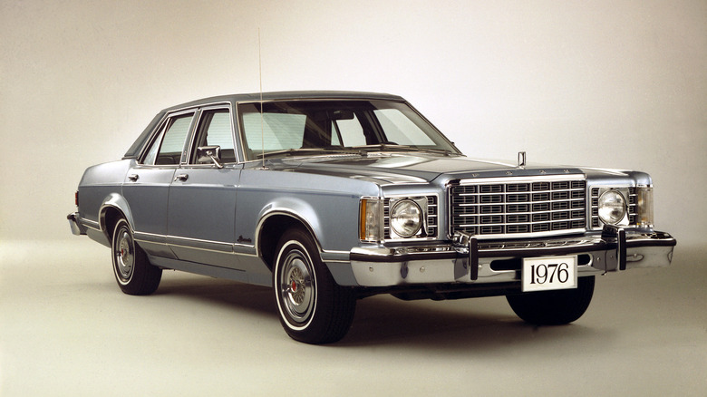 A blue 1976 Ford Granada. One of the many Ford economy models that came with the Thriftpower 6.