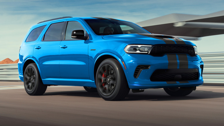 Dodge Durango R/T 392 driving on a track